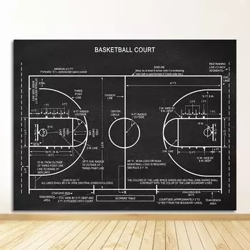 Художественная картина на холсте DHRM Баскетбол