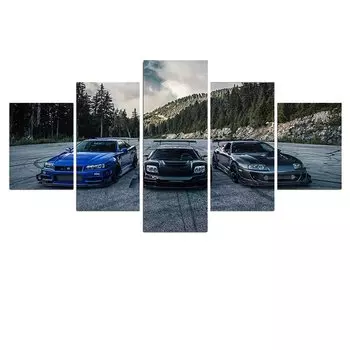 Художественные полотна JDM Supra Nissan Skyline NSX Car 5 шт.