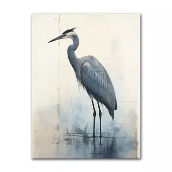 Художественные постеры АлиПэинт "Синяя цапля"