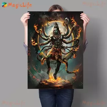 Художественные постеры Hinduism Шива Парвати на холсте