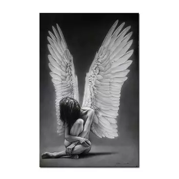 Художественные постеры WJWANG Ангельская девочка