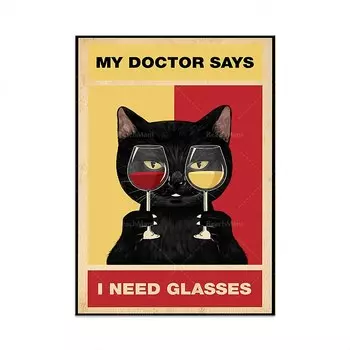 Художественный постер с кошкой ReachMani