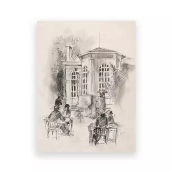 Художественный принт aooins "Винтажный ботанический рисунок", на холсте