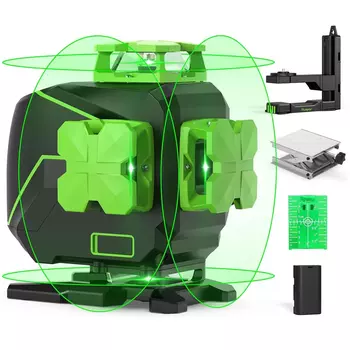 Huepar 4D лазерный уровень 16 линий зеленый луч