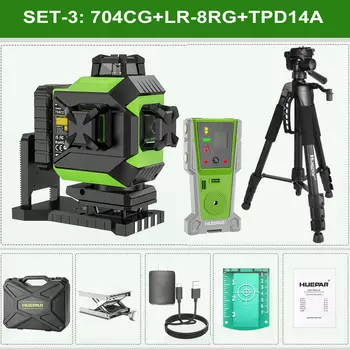 Huepar 704CG 16-линейный зеленый лазерный уровень 4D