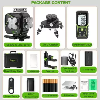 Huepar S04CG 16 линий зеленый лазерный уровень