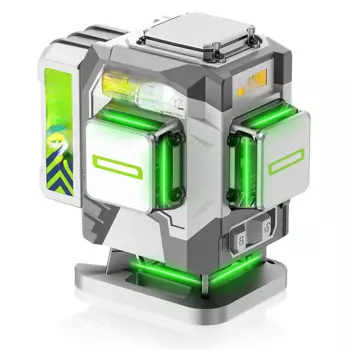 Huepar ZK03DG 3D зеленый самовыравнивающийся 12-линейный лазерный уровень 360 с поворотным пультом дистанционного управления, горизонтальная вертикальная линия