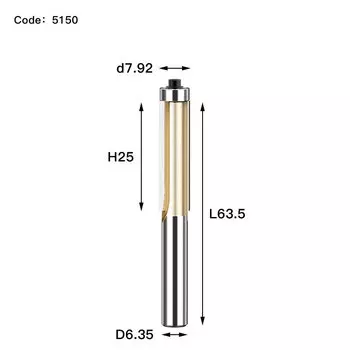 HUHAO Твердосплавные фрезы для обрезки заподлицо 1/2", 1/4"