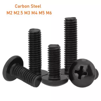 Huiruixin черные винты из углеродистой стали M2 M2.5 M3 M4 M5 M6