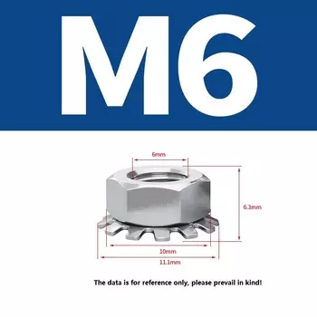Huiruixin шестигранные к-стопорные гайки из углеродистой стали M3 M4 M5 M6 M8 M10