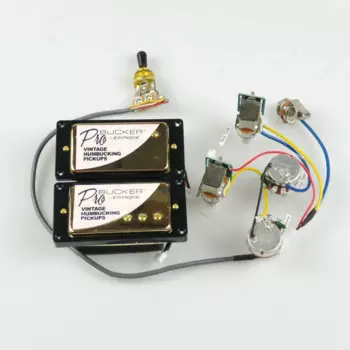 Humbucker Pickups ProBucker стандартная электрическая гитара с быстрым подключением жгут проводов Золотая крышка
