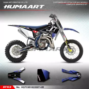 HUMMART Enduro гоночный мотоцикл виниловые пользовательские наклейки мотор Графический комплект для Husqvarna TC 65 TC65 2016-2023, HQTC651622007-HR