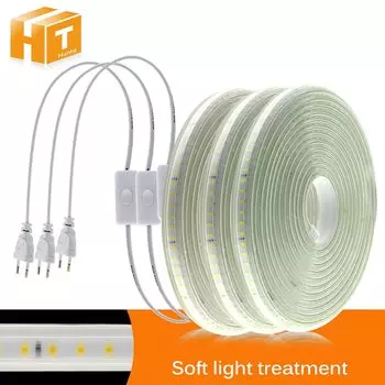 Hunta светодиодная лента теплый белый 120LEDs/м 220V