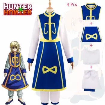 HUNTERHUNTER Kurapika Косплей Костюм японский аниме Топ жилет брюки юбка костюм Хэллоуин
