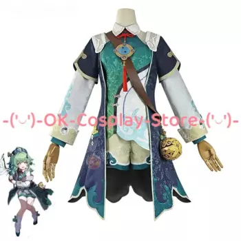 HuoHuo Косплей Костюм Игра Genshin Impact Косплей Платье Женский Милый Вечерний Костюм Хэллоуин Униформа Аниме Одежда На Заказ