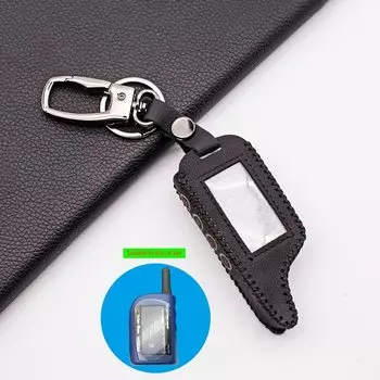 Хвалю 100% кожаный чехол для ключа брелок для Scher Khan magicar 4 3 M4 M3 русская безопасность Двусторонняя Автомобильная сигнализация