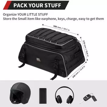 Хвостовая сумка для багажа мотоцикла, туристическая сумка, сумка для багажника, складные сумки для багажника с ремнями, водонепроницаемые туристические сумки для Road King Street