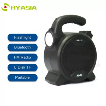 HYASIA портативный Bluetooth динамик мини беспроводной громкоговоритель звук системы открытый динамик с фонариком Поддержка FM TFCard