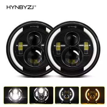 HYNBYZJ универсальная 7-дюймовая 180 Вт Светодиодная Автомобильная мотоциклетная фара DRL H4 фара для Harley BMW Yamha Honda 12В/24В