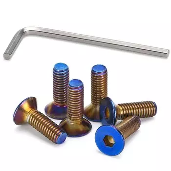 Hypertune - 6 шт./лот, вижженные титановые болты рулевого колеса, подходят для много рулевого колеса, комплект Round Boss HT-LS06CR-R/T