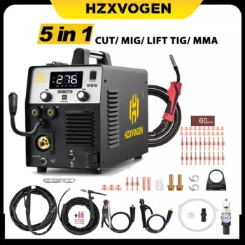 Hzxvogen 5 в 1 плазменный резак сварочные аппараты цифровой экран 220 В Резка/MMA/газ/негазовый Mig/Lift TIG инвертор сварочный аппарат 1/5 кг проволока