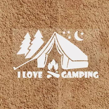 I Love туристическая палатка, наклейки, водонепроницаемые светоотражающие автомобильные наклейки 20,6 см x 11,8 см