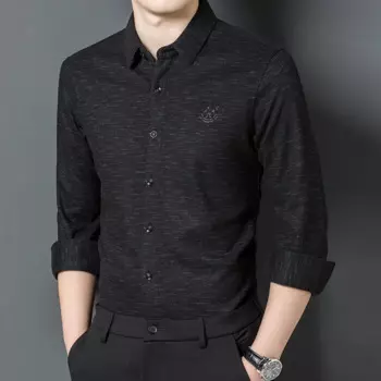 И осень-зима новая плюшевая рубашка с длинным рукавом без глажки Высококачественная утепленная шерстяная теплая мужская рубашка для отдыха