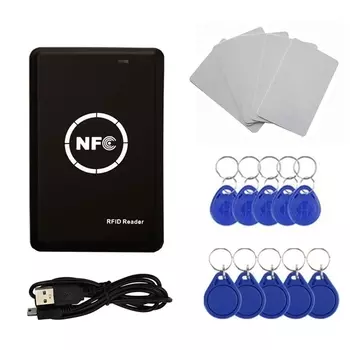 IC/ID RFID-считыватель Копирует карту 125 кГц/13,56 МГц, RFID-копировальный аппарат для взлома IC-карты шифрования, Считыватель без водителя
