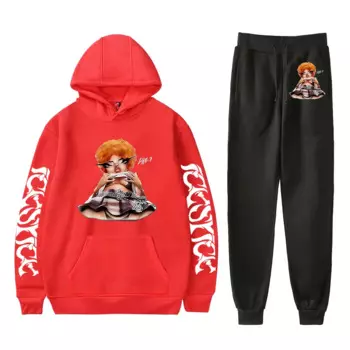 Ice Spice merch munch худи с рисунком бабочки наборы альбомов, например...? Мужские/женские спортивные брюки с капюшоном