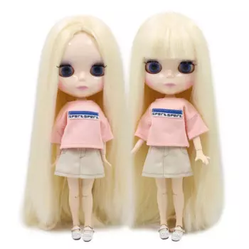 ICY DBS шарнирная кукла Blyth игрушка блонд слоновая кость прямые волосы белая кожа тела 1/6 30 см BL0510