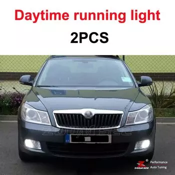 Идеальная белая светодиодная лампа Canbus заднего хода + дневной свет DRL + положение парковки для 2009-2012 Skoda Octavia 2 MK2 A5 FL 1Z зеркальный свет