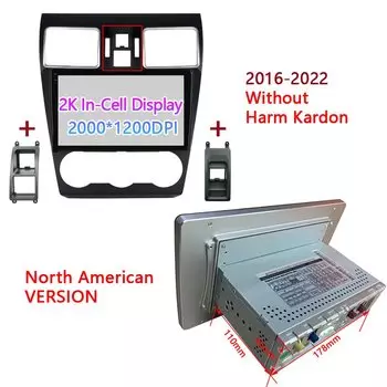 Idoing9 "Автомобильный Стерео Радио мультимедийный плеер 2K для Subaru WRX 2016-2021 GPS навигация Carplay AndroidAuto головное устройство 360 ° Панорама