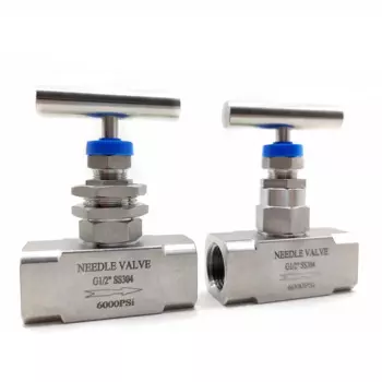 Игольчатый клапан Acarps из нержавеющей стали 6000 PSI 1/4", 3/8", 1/2"