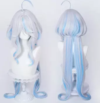 Игра Genshin Impact Furina, парик для косплея, розовая сеть, длина 100 см, Focalors, аниме-парики, термостойкие парики из синтетических волос