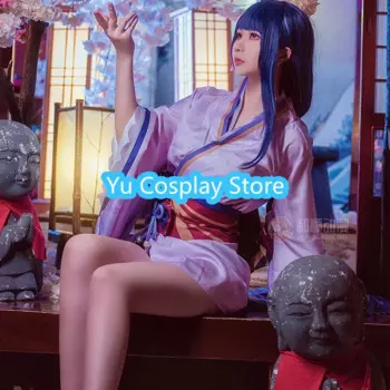 Игра Genshin Impact Raiden Shogun Косплей Костюм Женское Милое Кимоно Костюм Хэллоуин Карнавальная Униформа На Заказ