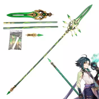Игра Genshin Impact Xiao косплей реквизит оружие копье 180 см длинный меч Хэллоуин Карнавал искусственное Аниме Реквизит для ролевых игр аксессуары