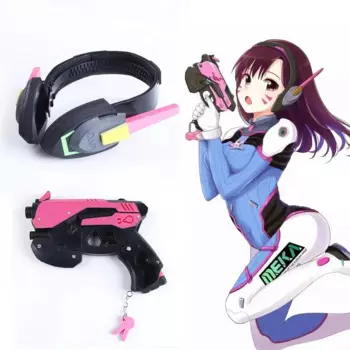 Игра Overwatch D. Va наушники пистолет Hana Song DVA оружие пистолет реквизит для косплея Рождество Хэллоуин вечерние игрушки аксессуары для косплея