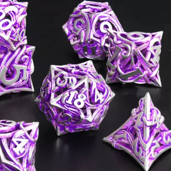 Игральные кости DND металлические Подземелья И Кости Дракона 7 шт. набор многогранных костей полые металлические кости D и D ролевые кости