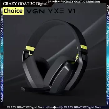 Игровая гарнитура VGN VXE V1, Bluetooth 5,3/2,4g, два режима, легкие наушники с микрофоном, компьютерные Киберспорт, гарнитура в подарок, Черная
