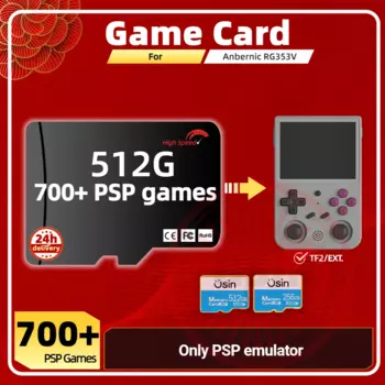 Игровая карта PSP для Anbernic RG353V RG353VS, карта памяти TF Plug & Play, предварительная установка, Ретро игры, SD портативная высокоскоростная карта 1 ТБ 512 г