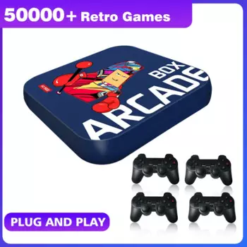 Игровая консоль для N64/PS1/DC/SEGA/PSP эмулятор консоли аркадная коробка Plug and Play 4K HD Ретро видеоигры с 4 контроллерами