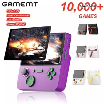 Игровая консоль E5 для PS/FC/GBC классических игр, 5,0 дюйма, IPS HD экран, портативное зарядное устройство, карманный игровой плеер