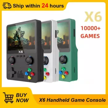 Игровая консоль горячая Распродажа X6, 3,5 дюйма, IPS экран, ручной плеер, двойной джойстик, 11 симуляторов, GBA FC, ретро-консоль для видео, подарок для детей