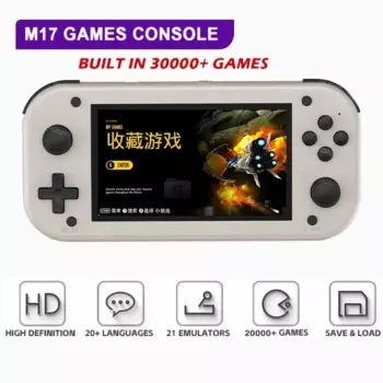 Игровая консоль M17 со встроенными 20000+ играми, портативный 4,3-дюймовый экран, система эмулятора Emuelec, мини-видеоигровой плеер