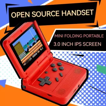 Игровая консоль Powkiddy V90, 3,0 дюйма, HD IPS экран, мини-PSP Flip, с открытым исходным кодом, высокоточная стерео, ностальгическая ретро-консоль для мальчиков на Хэллоуин
