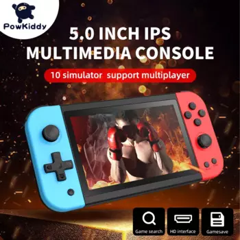 Игровая консоль Powkiddy X51, 5,0 дюйма, IPS, 800*480