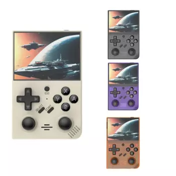 Игровая консоль R35plus в ретро стиле, 128G, 20000 + игр, дюймов, IPS экран, портативная игровая консоль, система Linux для GBA PSP PS1