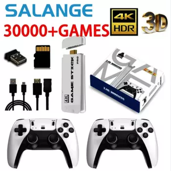 Игровая консоль Salange M8, несколько эмуляторов, ТВ-палка, совместимая с HDMI, домашняя развлекательная игровая палка для двух игроков с 2 геймпадами