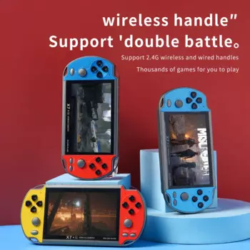Игровая консоль X7 с камерой, 4,3 дюйма, 8 ГБ, 10000 + игр