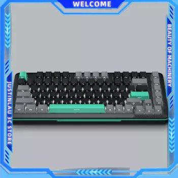 Игровая механическая клавиатура с прокладкой, 75% раскладка TKL, проводная RGB с возможностью горячей замены, пользовательская Bluetooth-клавиатура, цветная игровая клавиатура